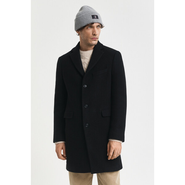KABÁT GANT CLASSIC WOOL COAT EBONY BLACK 66306546