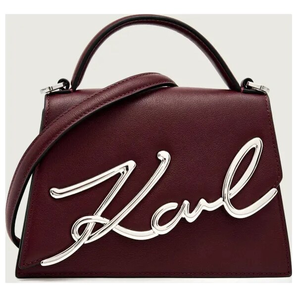 Karl Lagerfeld Kožený kufrík k/signature 2.0 66304002