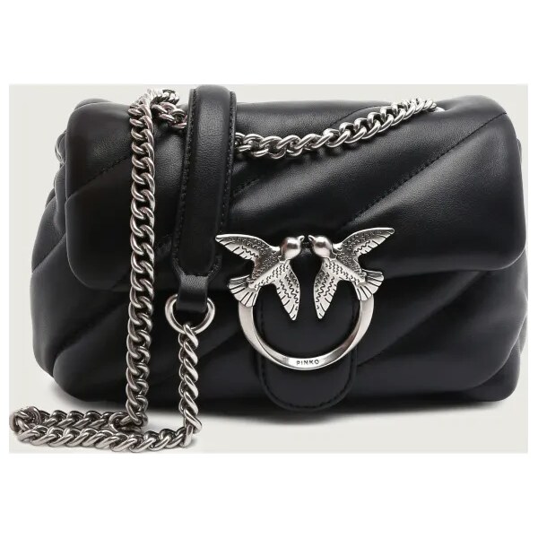 Pinko Kožená kabelka na rameno LOVE MINI PUFF CL PLTT 44485349