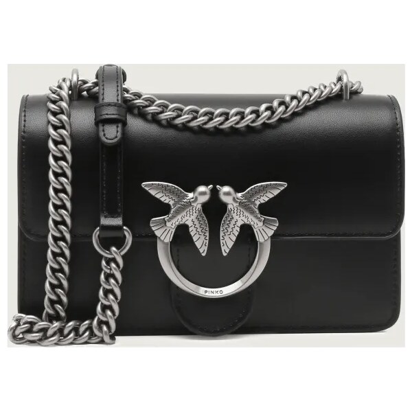 Pinko Kožená kabelka na rameno LOVE ONE MINI 40758143