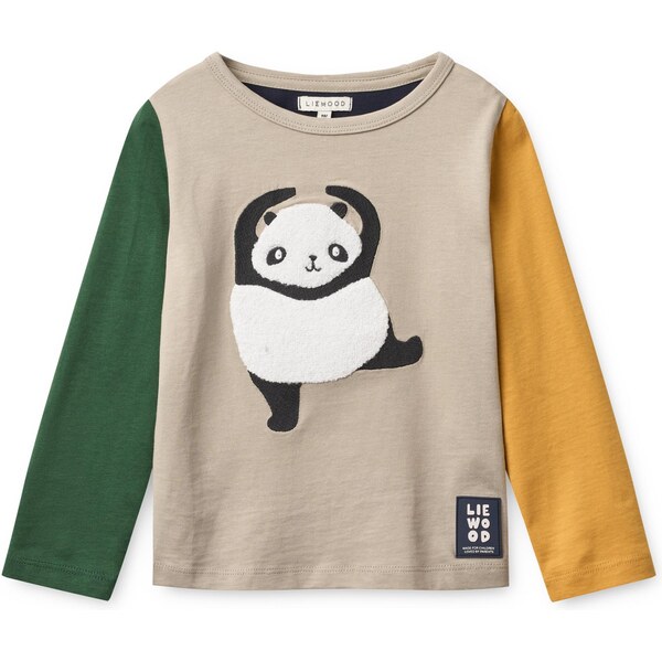 Liewood Tričko Apia námornícka modrá / sivobéžová / čierna / biela 66308293