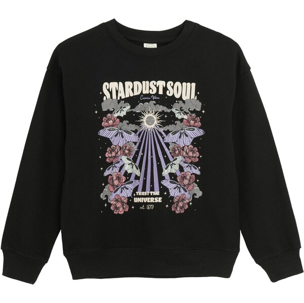 Cool Club Mikina sivá / tmavofialová / čierna / prírodná biela 66308372