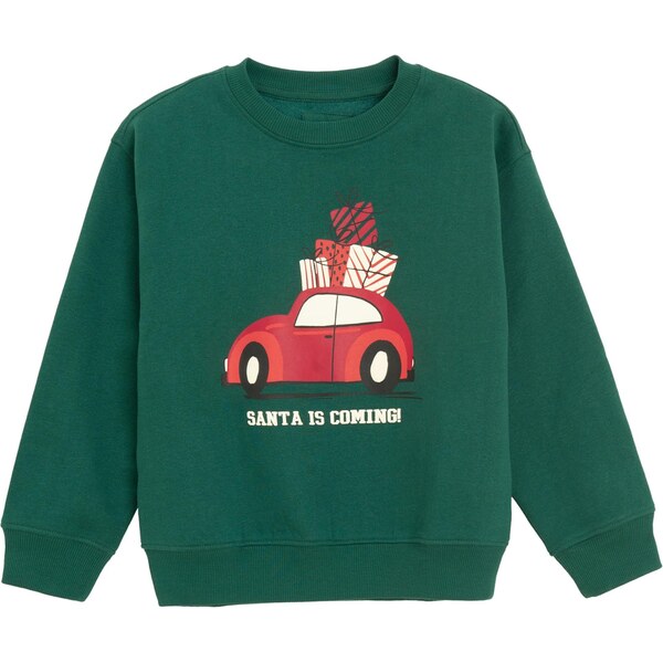 Cool Club Mikina tmavozelená / červená / biela 66308403