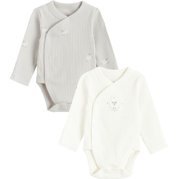Cool Club Overal BODY L/S 2-PACK svetlosivá / biela 66308453