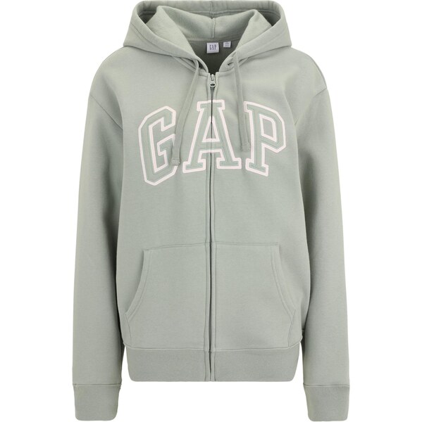 Gap Tall Tepláková bunda HERITAGE pastelovo zelená / biela 66308502