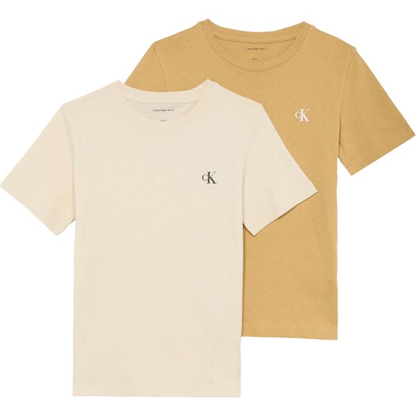 Calvin Klein Jeans Tričko béžová / svetlohnedá / čierna / biela 66308623