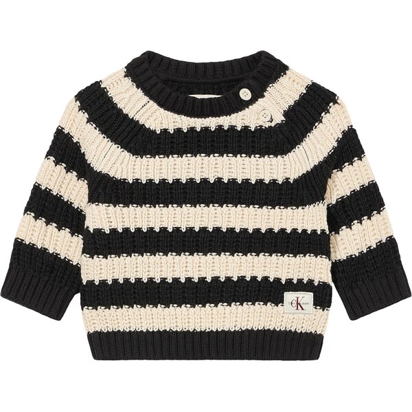 Calvin Klein Jeans Sveter béžová / čierna 66308641
