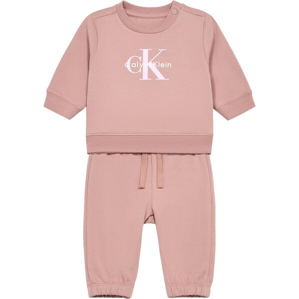Calvin Klein Jeans Joggingová súprava rosé / staroružová / biela 66308647