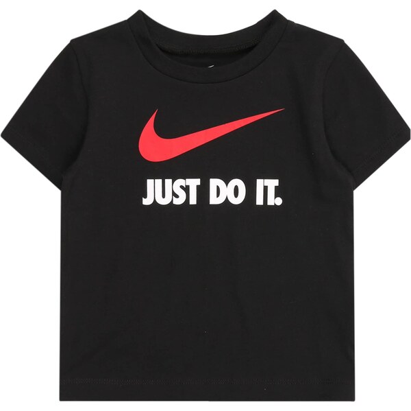 Nike Sportswear Tričko Swoosh jasne červená / čierna / biela 66308826