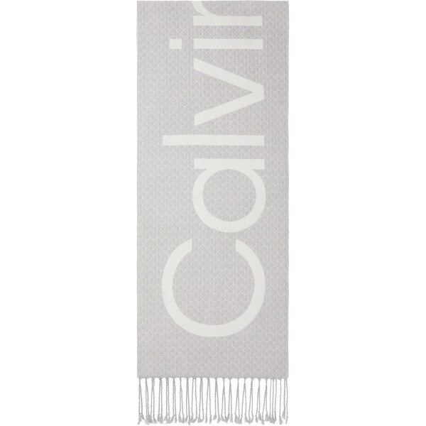 Calvin Klein Šál sivá / biela 66308838