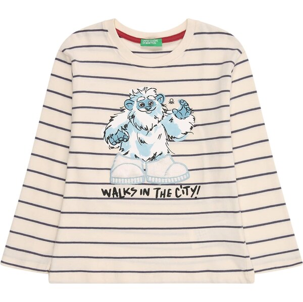 UNITED COLORS OF BENETTON Tričko béžová / modrá / svetlomodrá / biela 66308830