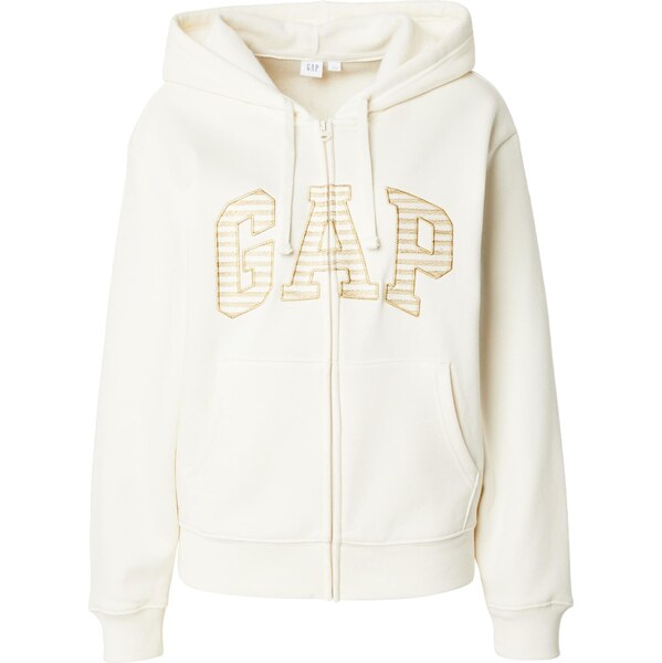 GAP Tepláková bunda HERITAGE zlatá / biela 66308903