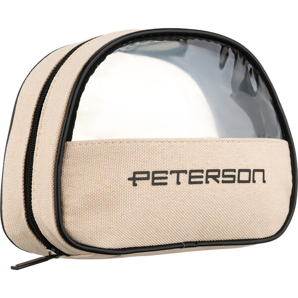 Peterson Béžovo-čierna dámska kozmetická taštička s priehľadným 66306810
