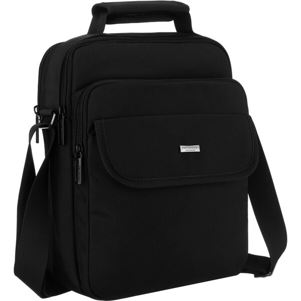 Peterson Praktická čierna crossbody taška z Cordury, dvojkomorová 66306807