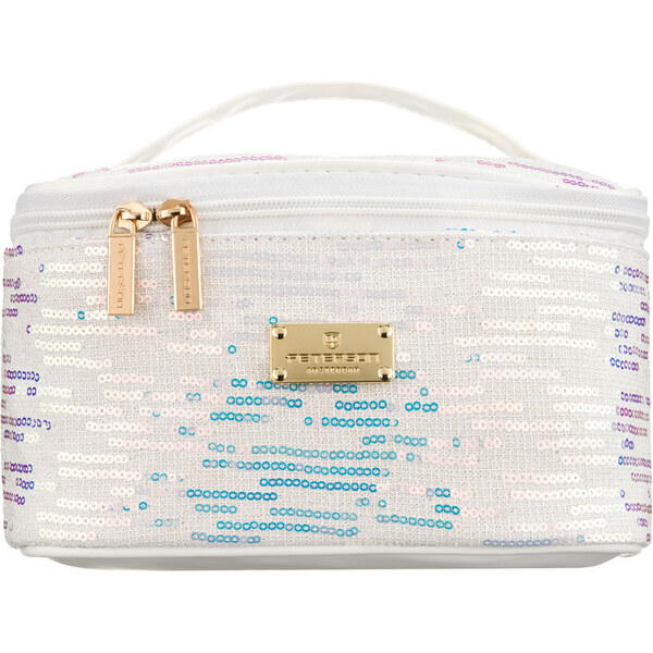 Peterson Biela kozmetická taštička s flitrami a pútkom 66306814