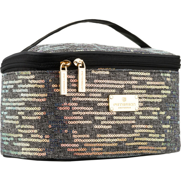 Peterson Čierna cestovná kozmetická taštička s flitrami 66306813