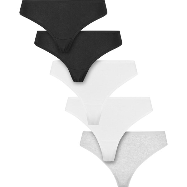 Urban Classics Tangá sivá melírovaná / čierna / biela 66307469