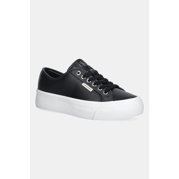 Tenisky Calvin Klein VULC FLATF LACE UP LTH CK 66323036