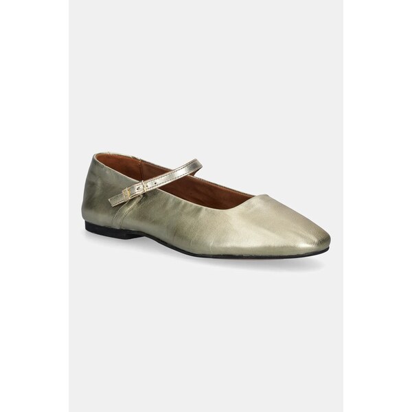 Kožené balerínky Tommy Hilfiger HILFIGER GOLD BALLERINAS 66323202