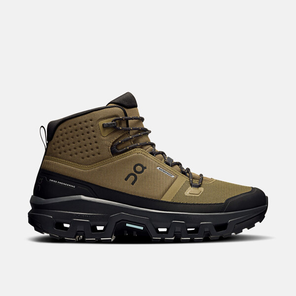 Pánske zeleno-čierne outdoorové tenisky On Cloudrock Mid WP 66322544