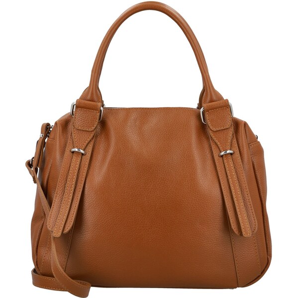 Dámska kožená kabelka na rameno koňaková - Delami Vera Pelle Tirza 66436764