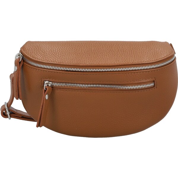 Dámska kožená ľadvinka koňaková - Delami Vera Pelle Lila koňak 66363488