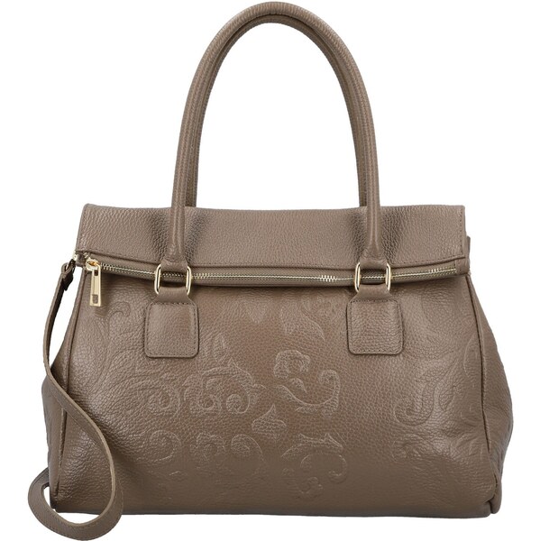 Dámska kožená kabelka do ruky taupe - Delami Vera Pelle Arjana taupe 66363500