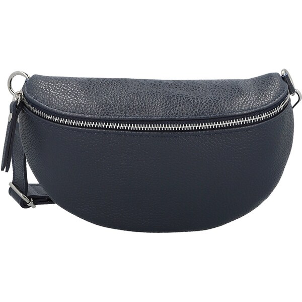 Dámska kožená ľadvinka tmavo modrá - Delami Vera Pelle Gianni tmavo 66363483