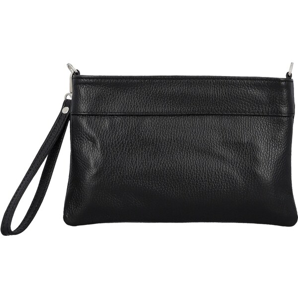 Dámska kožená crossbody kabelka čierna - Delami Vera Pelle Denica 66340187