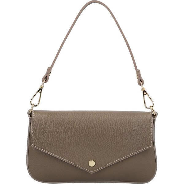 Dámska kožená kabelka na rameno taupe - Delami Vera Pelle Aksely taupe 66363506