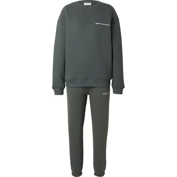 Trendyol Joggingová súprava tmavozelená / biela 65980780