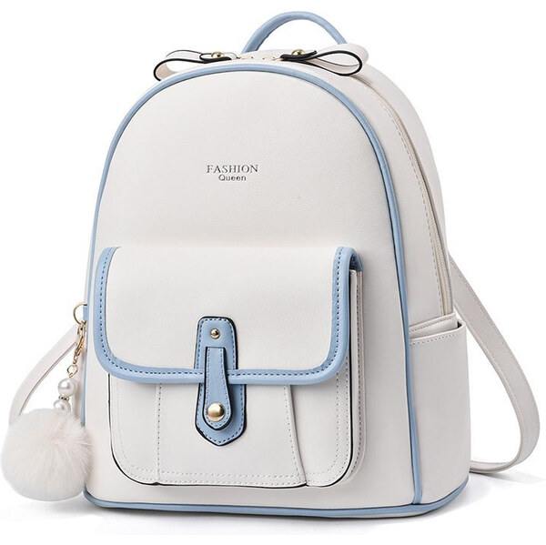 Lifestyle Dámsky stredný pevný batôžtek Qeen Biely 11L 65229019