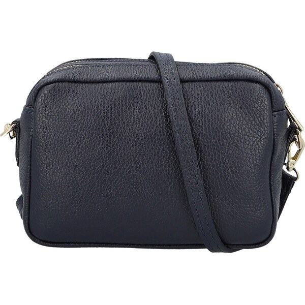 Dámska kožená crossbody kabelka tmavo modrá - Delami Vera Pelle Maevis 66382700