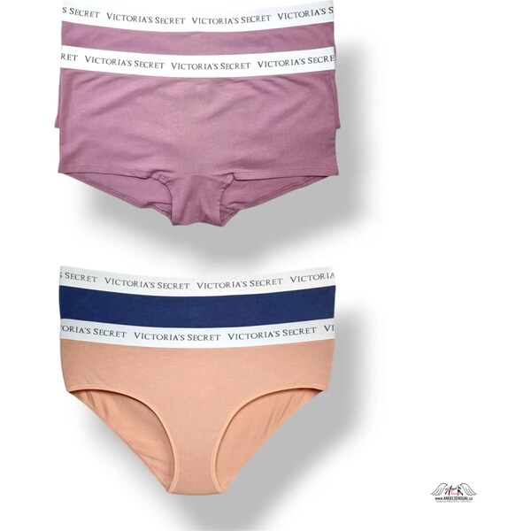 Victoria’s Secret 4-Pack /XL/ Logo Bavlněné Kalhotky 66320980