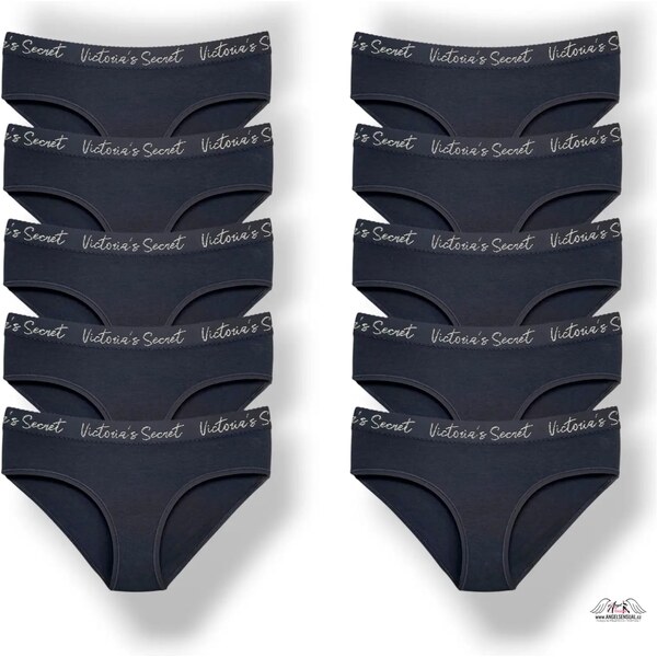 Victoria’s Secret 10-Pack /S/ Logo Bavlněné Hiphugger Kalhotky 66320981