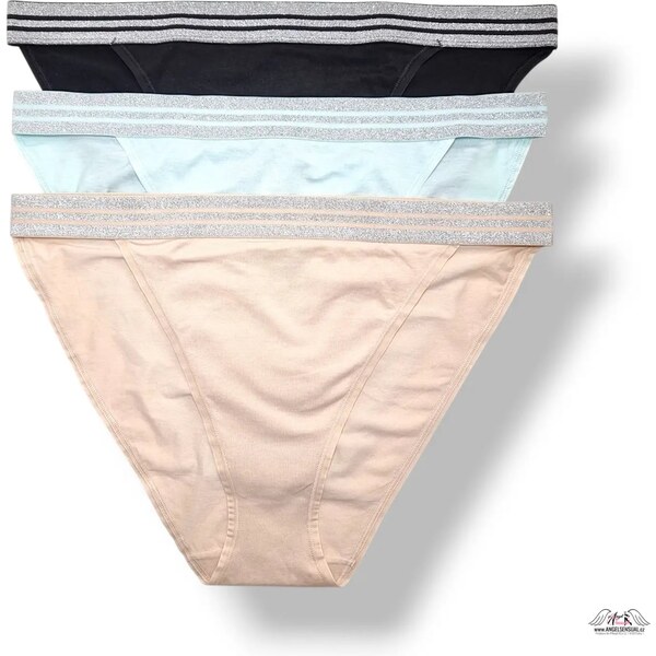 Victoria’s Secret 3-Pack /XL/ Bavlněné Bikini Kalhotky 66321527