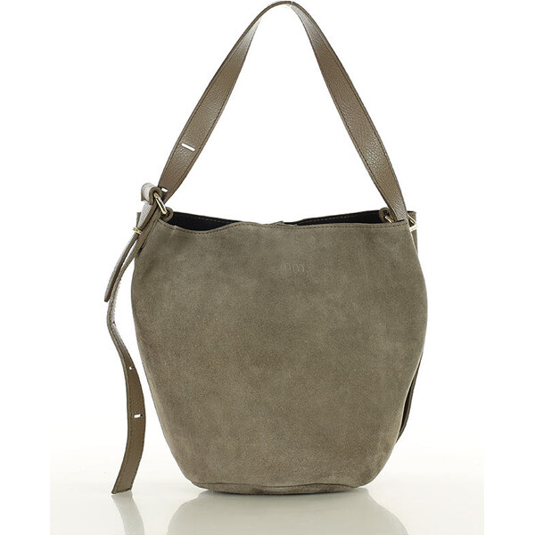 MARCO MAZZINI Dámska kožená taška typu hobo | béžová s292c 66321645