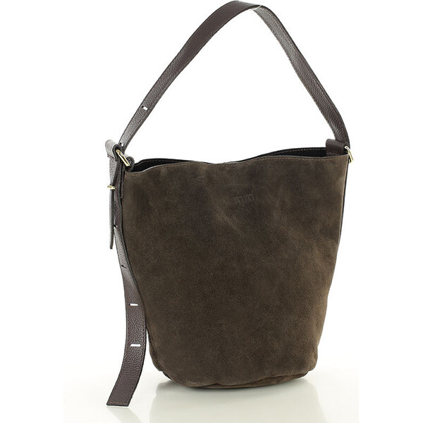 MARCO MAZZINI Dámska kožená taška typu hobo | tmavohnedá s292d 66321646