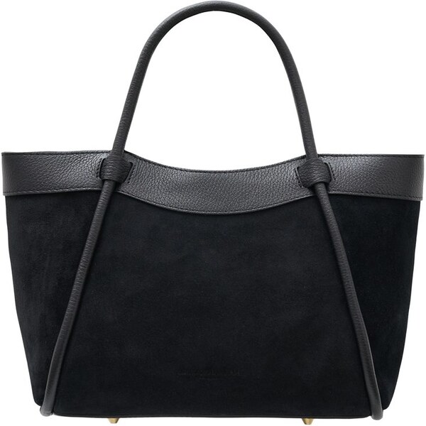 Glamorous by GLAM Kožená kabelka do ruky černá broušená kůže 66321791