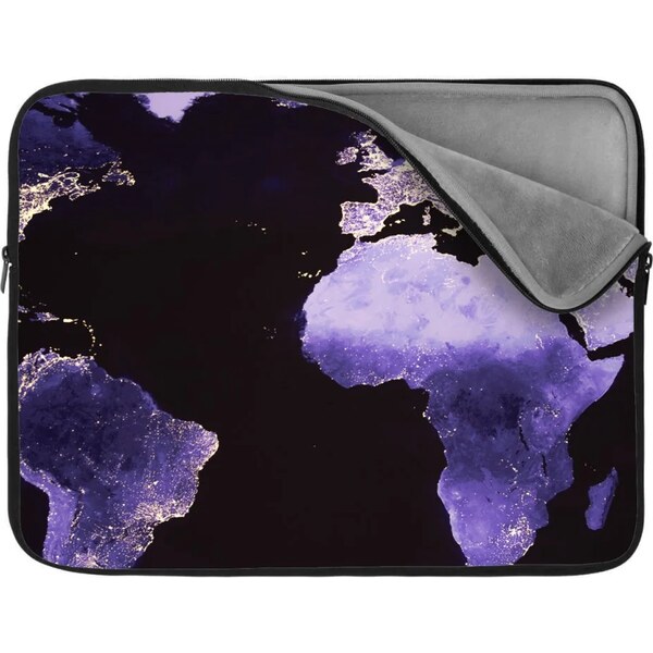 Sablio Obal na notebook Svetelná mapa sveta 65426801