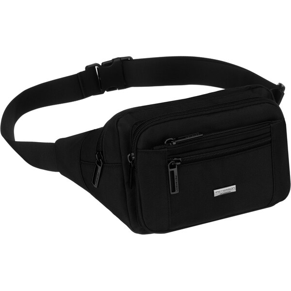 Peterson Pánska čierna crossbody taška/ľadvinka s jednou komorou a 66327491