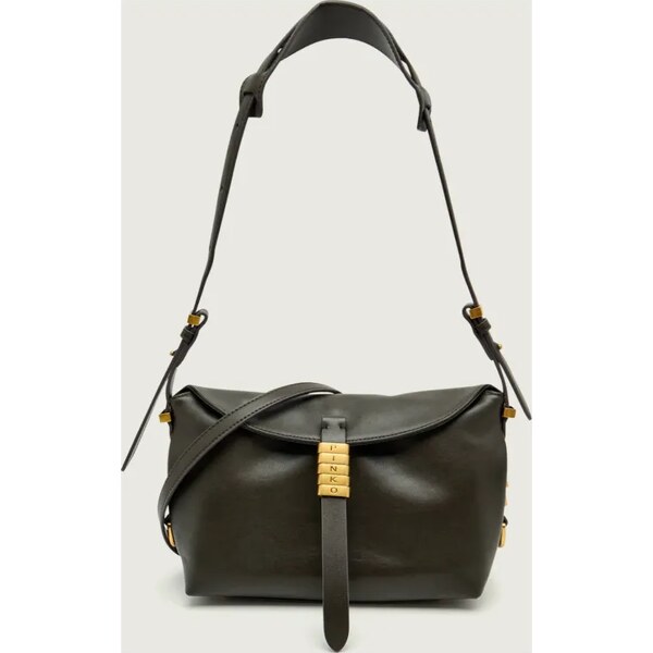 Pinko Kožená kabelka na rameno SADDLE MINI 66321724