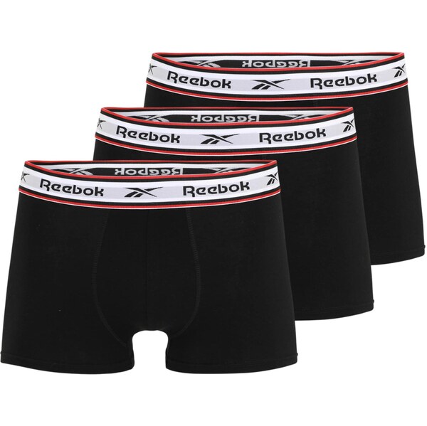 Reebok Boxerky Barlow sivá / červená / čierna / biela 66330024