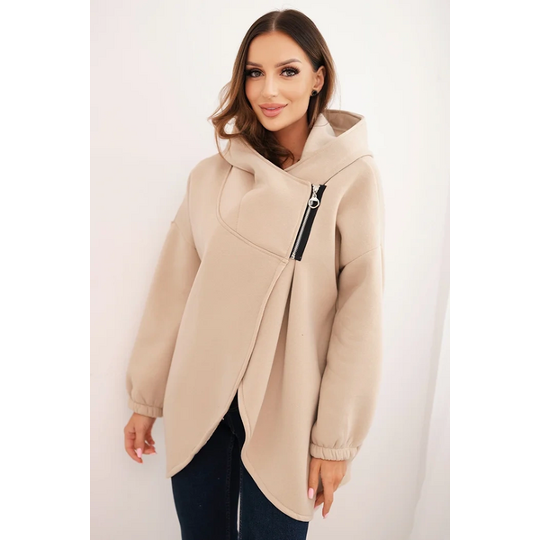 Kesi Dámska mikina s kapucňou a asymetrickým zipsom 66362605
