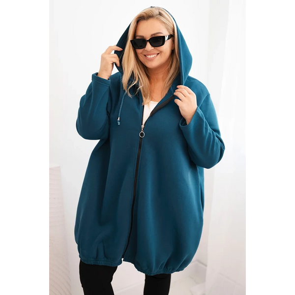 Kesi Dámska mikina Plus Size zateplená s kapucňou a zipsom 66840241