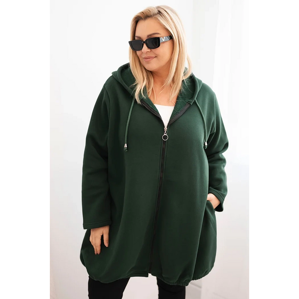 Kesi Dámska mikina Plus Size zateplená s kapucňou a zipsom 66840242
