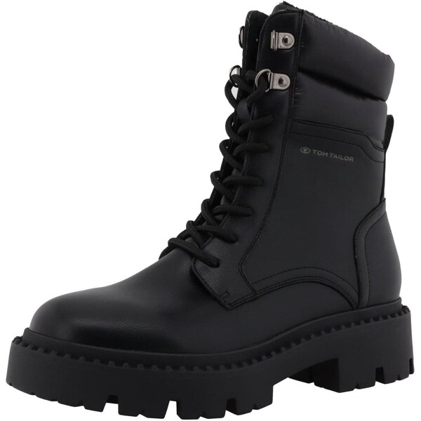 TOM TAILOR Šnurovacie členkové čižmy čierna 66330360