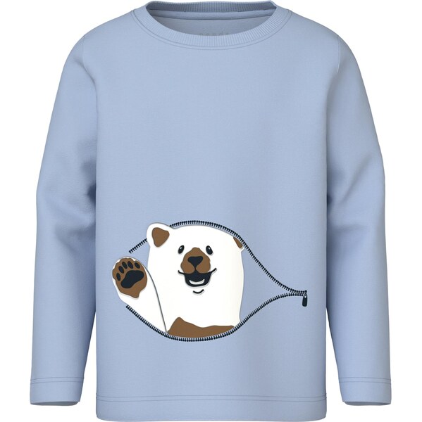 NAME IT Tričko NMMVUX nebesky modrá / hnedá / biela 66330465