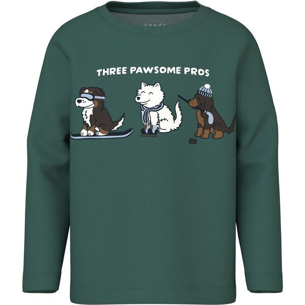 NAME IT Tričko NMMVUX hnedá / tmavozelená / biela 66330468