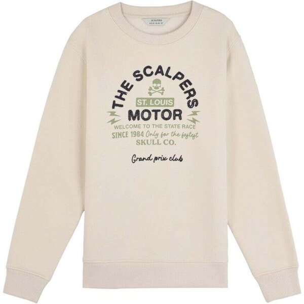 Scalpers Mikina béžová / svetlozelená / čierna 66330578